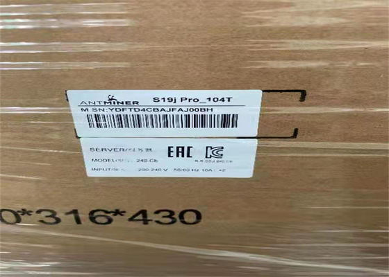 イーサネットAsic Bitmain Antマイナー S19プロ3250W BTCは採掘機を使用した
