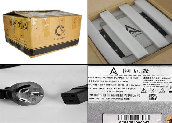 使用されたBTCの暗号の採掘機のAvalon 1166 75TH/S 3196W Asic鉱山ハードウェア